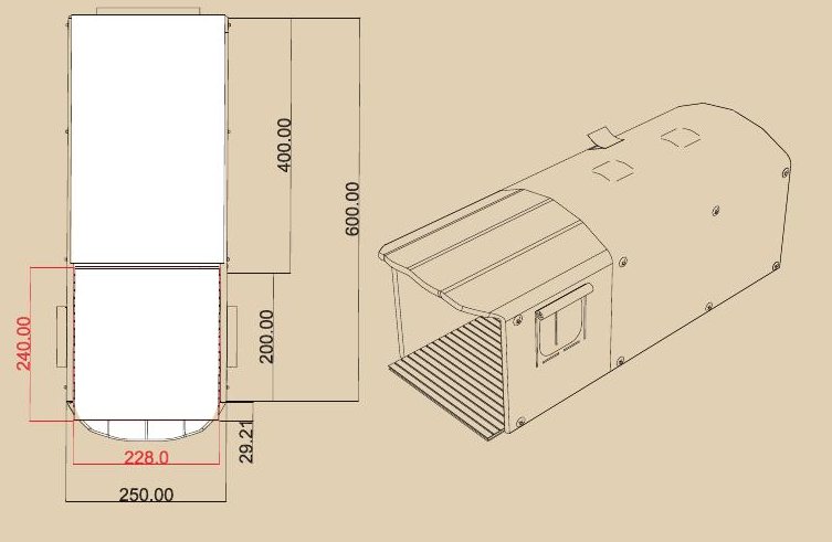 Floor plan and dimensions HOUSE 200