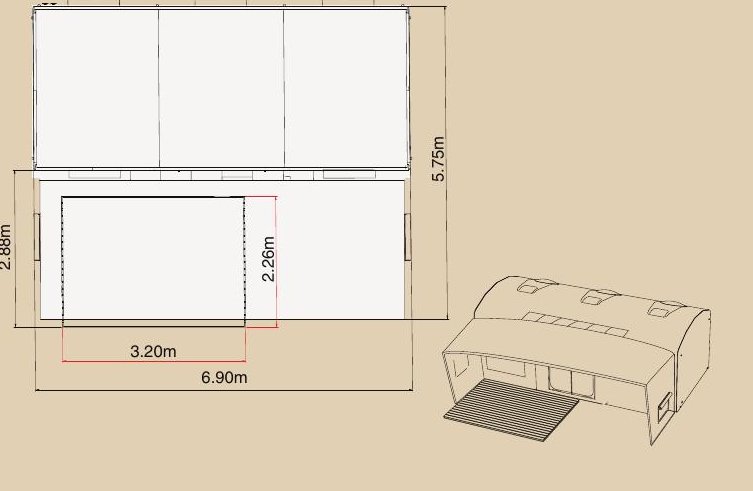 Floor plan and dimensions HOUSE 450